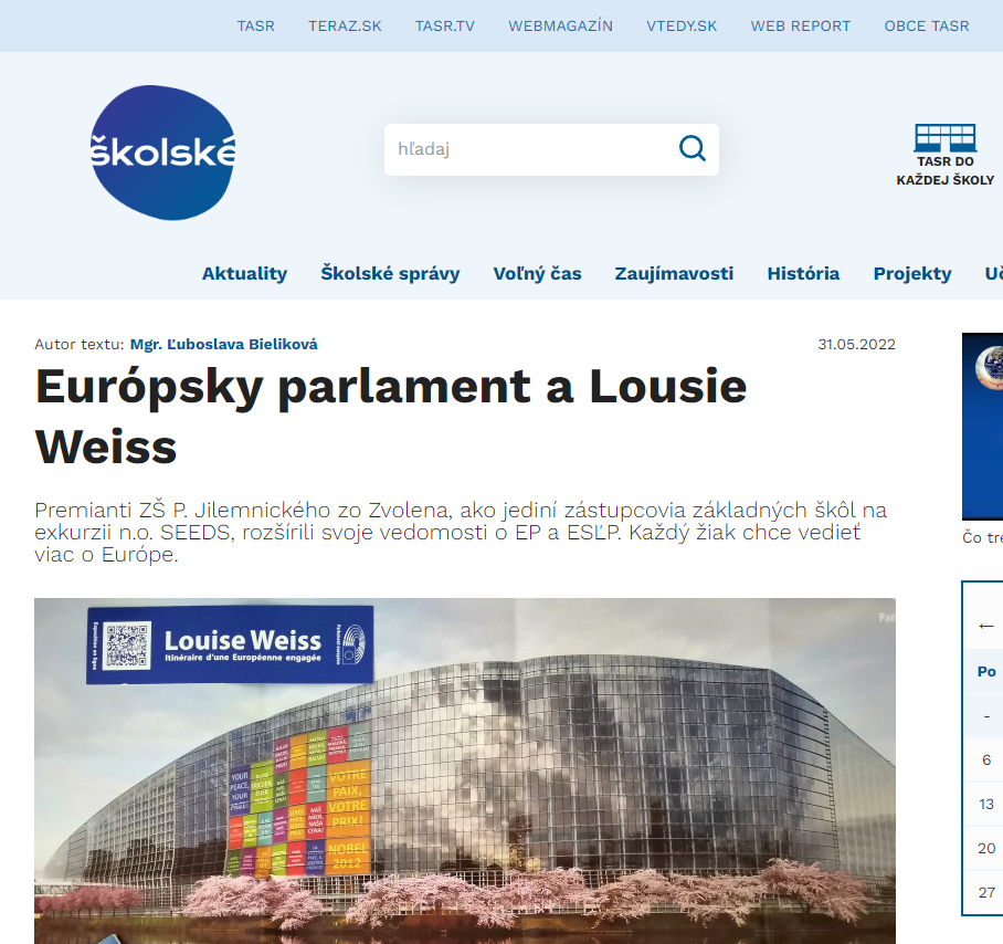 Európsky parlament a Louise Weiss (TASR)
