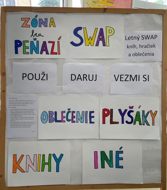 Read more about the article Druhý ročník letného swapu našej Trojky (POUŽI – DARUJ – VEZMI SI)