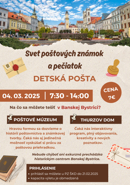 You are currently viewing Výlet ŠKD – svet poštových známok a pečiatok (4.3.2025)