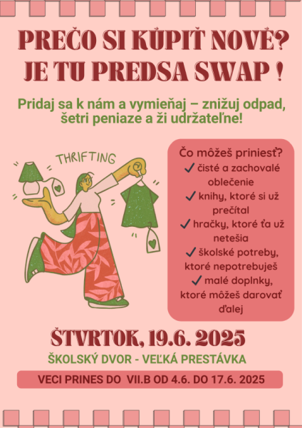 Read more about the article SWAP – vymieňaj, daruj